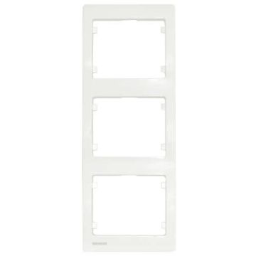 SIEMENS Delta Iris Plaque triple verticale blanc