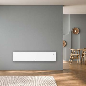 THERMOR Equateur 5 radiateur connecté inertie double technologie plinthe blanc mat 1500W - 428393