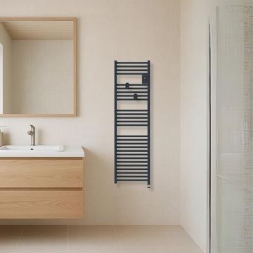 THERMOR Riva 5 Sèche-serviettes connecté étroit 500W gris ardoise - 471652