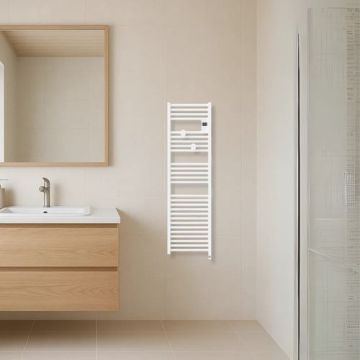 THERMOR Riva 5 Sèche-serviettes connecté étroit 500W blanc brillant  - 471660
