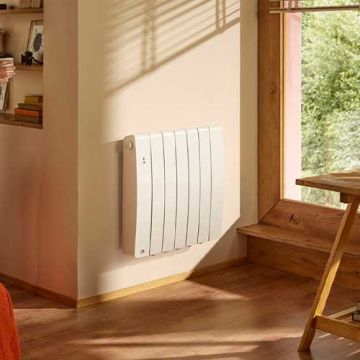 THERMOR Bilbao 4 Radiateur chaleur douce connecté horizontal 750W Blanc brillant - 493822