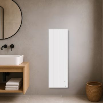 THERMOR Bilbao 4 Radiateur chaleur douce connecté vertical 1000W blanc brillant - 494832