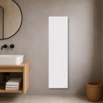 THERMOR Bilbao 4 Radiateur chaleur douce connecté vertical 1500W blanc brillant - 494833