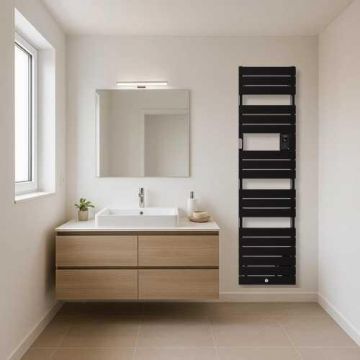 THERMOR Riviera 2 Sèche-serviettes étroit avec soufflerie 1750W noir carbone - 498265