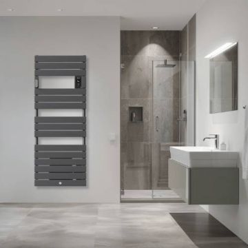 THERMOR Riviera 2 Sèche-serviettes avec soufflerie 1750W gris menhir - 498608