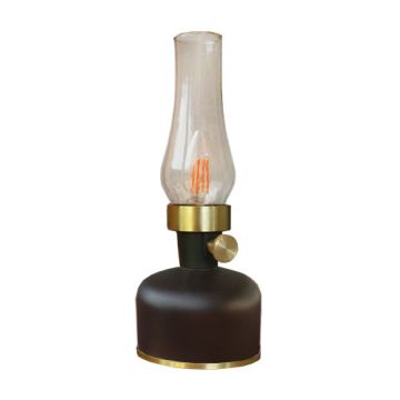 WATT & HOME Lampe à poser solaire extérieure lanterne LED Mistral USB 200lm noir - 401355