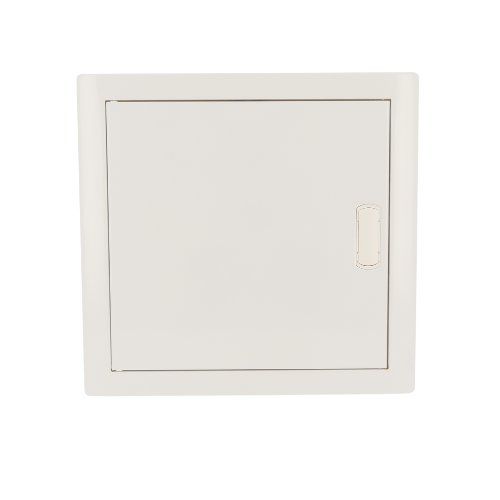 Coffret encastré LEGRAND 1 rangée 12+2 modules avec porte métal extra plate blanche - vue de face