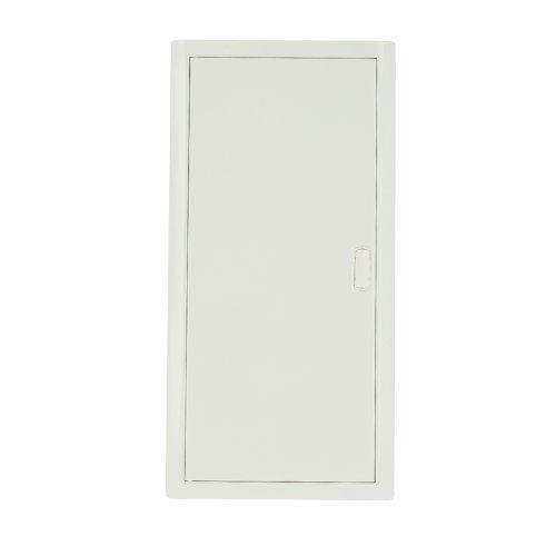 Coffret encastré LEGRAND 4 rangées 48+8 modules avec porte métal extra plate blanche - vue de face