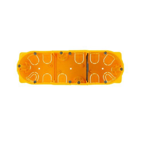 Boîte encastrement triple Legrand Batibox pour cloison sèche D67 P50 E71 - vue de face