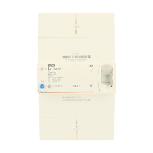 disjoncteur d'abonné tétrapolaire Legrand - vue de face