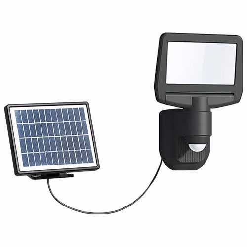 Projecteur solaire LED à détection 15W 1000lm 4000K noir