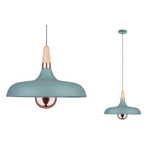 Zoom suspension Neordic Juna de Paulmann coloris vert satiné