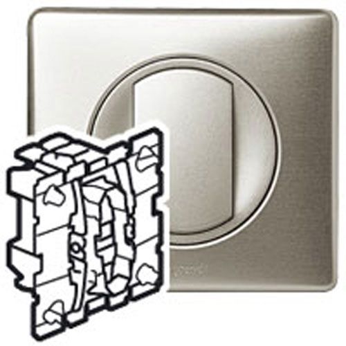 bouton poussoir Legrand celiane a installer avec des plaques de finitions legrand celiane et support de fixation