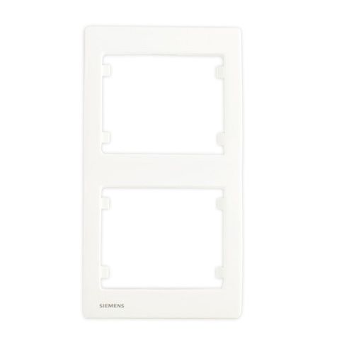SIEMENS Delta Iris Plaque double verticale - Blanc