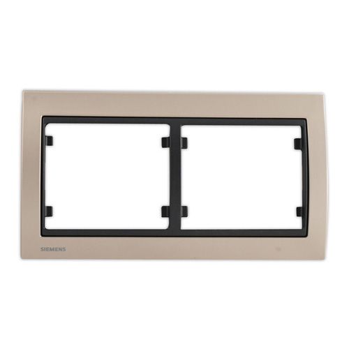 SIEMENS Delta Iris Plaque double horizontale - Métal champagne