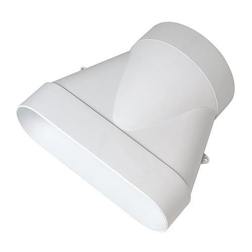 Raccord mixte droit Aldes minigaine D80mm 40x100mm PVC blanc rigide