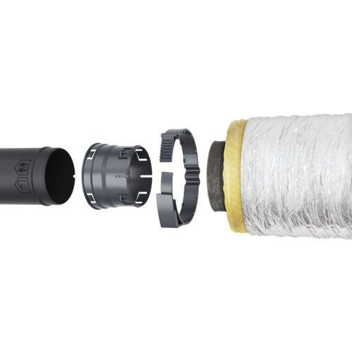 Gaine VMC + collier de serrage + raccord + conduit Aldes