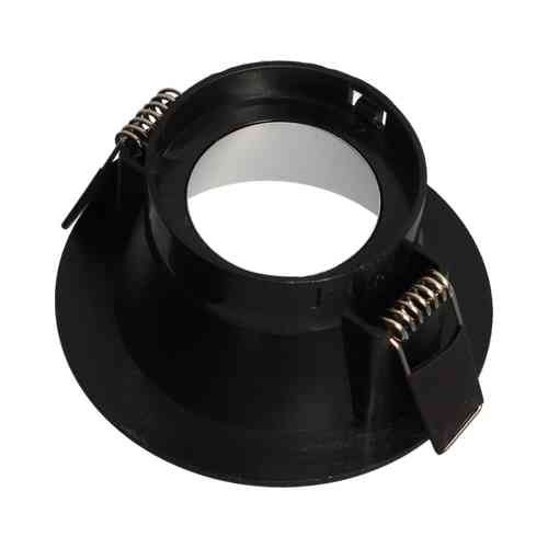 Support de spot basse luminance rond fixe 88mm avec douille GU10 ARLUX Naxos noir et argent - vue de dos