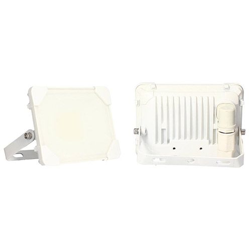 Projecteur extérieur led blanc arlux kreon - vue de profil et vue de dos