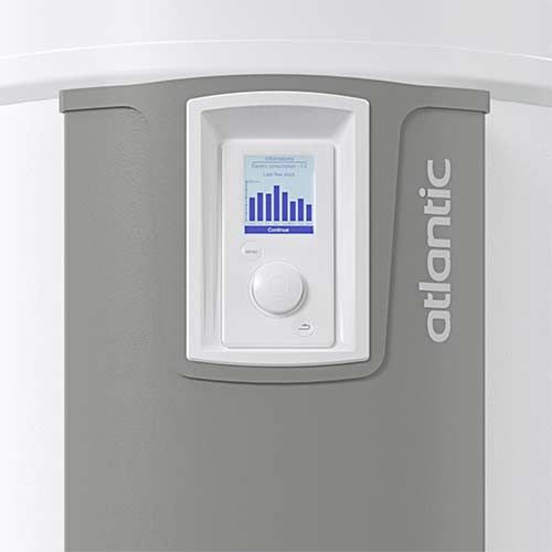 Chauffe-eau thermodynamique Atlantic Explorer - zoom sur le boitier de commande