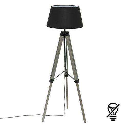 Lampadaire trépied noir H.145cm Atmosphera Runo