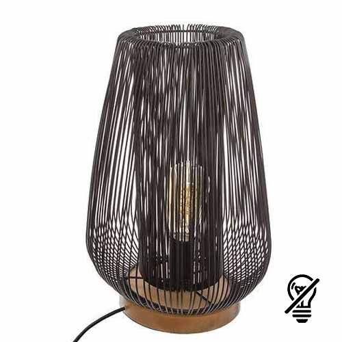 Lampe à poser filaire Noda Atmosphera H.40,5cm coloris noir