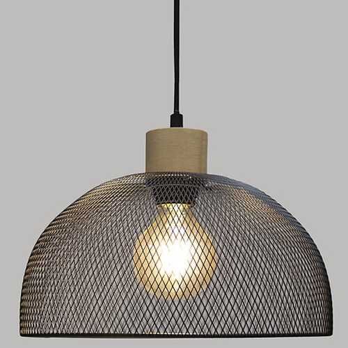 Suspension éclairé Sam Atmosphera, diamètre 30 cm, noir