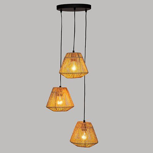 Suspension triple corde éclairé Jily Atmosphera Ø20 cm