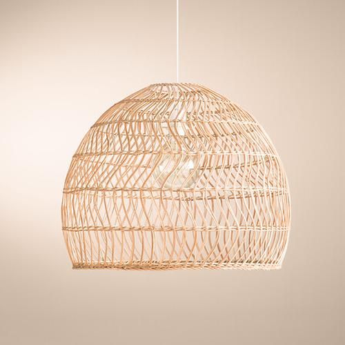 Suspension Joy Atmosphera Ø58 cm en rotin naturel