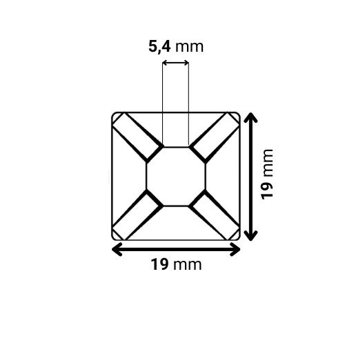 Dimensions de l'embrase adhésive Batilec