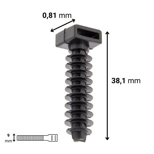 Dimensions embrases à chevilles noires Batilec