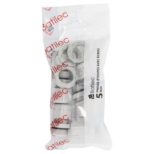 paquet de 5 presse étoupe M20 Batilec