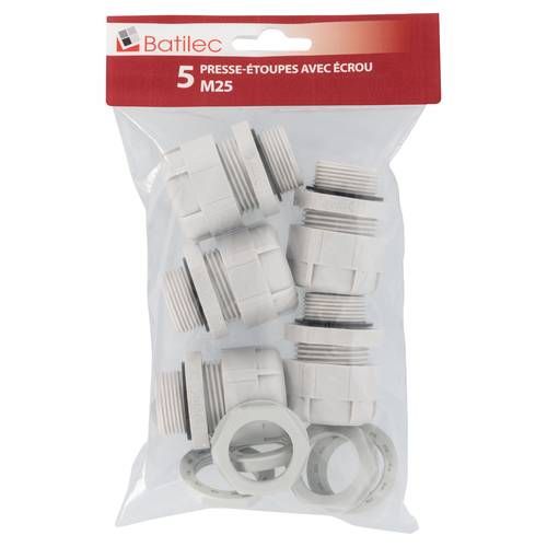 Paquet de 5 presse étoupe M25 Batilec