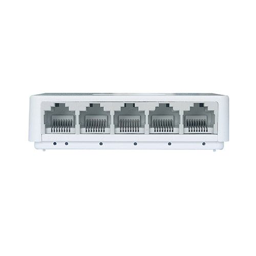 commutateur réseau 5 ports RJ45 Decelect - vue de face