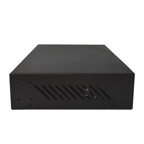 commutateur réseau DECELECT DCSW108GP avec 10 ports RJ45 Gigabit et PoE+ - vue de dos
