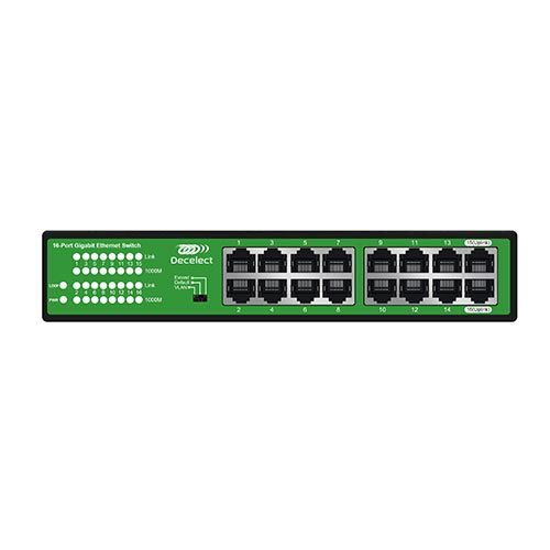 Switch 16 ports DECELECT réf.DCSW116G - vue de face