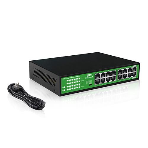 Switch 16 ports DECELECT réf.DCSW116G + alimentation