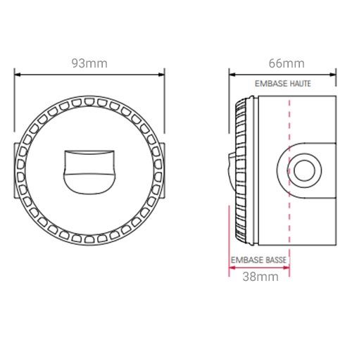 Diffuseur lumineux Eaton - dimensions