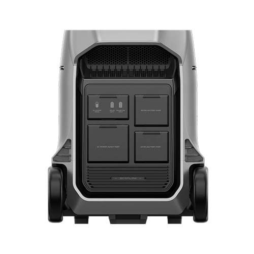 station électrique nomade Ecoflow DELTA PRO 3 et sa batterie intelligente - vue de desus