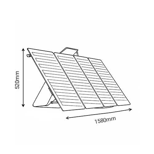 Dimensions du panneau solaire pliable Ecoflow 160W