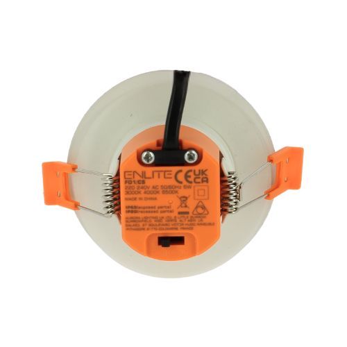 Spot LED BBC ENLITE encastrable dimmable 230V 6W 540lm CCT 85mm blanc - vue de dos