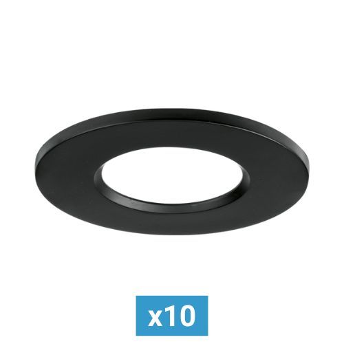 Collerette ronde ENLITE pour spot encastrable FD1/CS noir - pack de 10