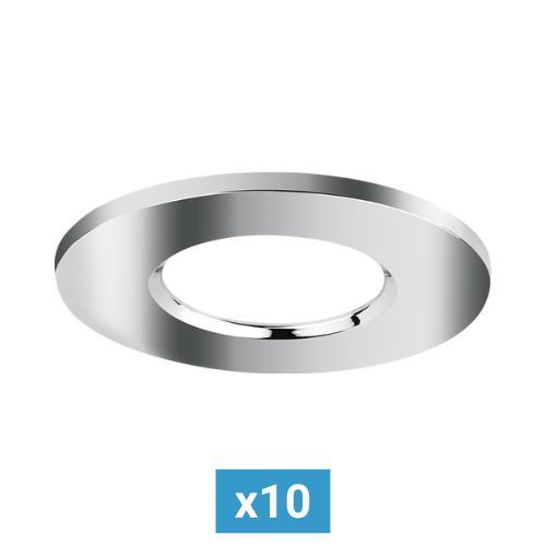 Collerette ronde ENLITE pour spot encastrable FD1/CS chrome poli - pack de 10