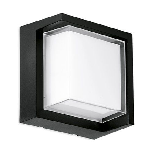 Hublot extérieur carré LED ENLITE  IP65 230V 10W 900lm CCT noir