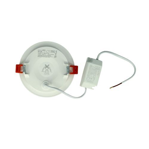 Downlight LED ENLITE extra plat à encastrer 230V 5W 460lm 4000K 128mm blanc - vue arrière produit