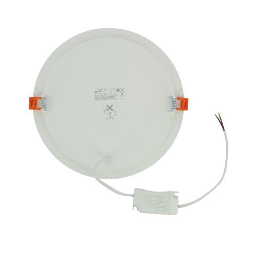 Downlight LED ENLITE extra plat à encastrer 230V 17W 1800lm 4000K 229mm blanc - vue de dos