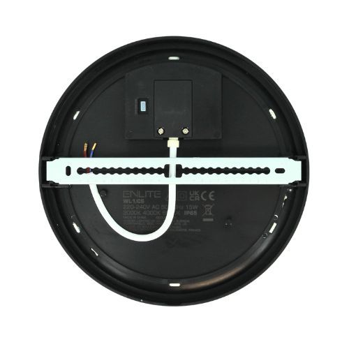 Hublot extérieur LED ENLITE 230V 15W 1800lm CCT noir - vue de dos