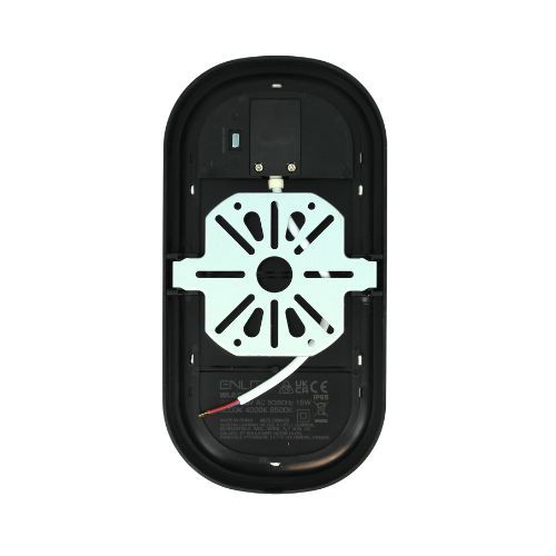 Hublot extérieur LED ENLITE 230V 15W 1800lm CCT 267x137mm noir - vue de dos