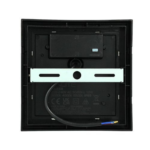Hublot extérieur carré LED ENLITE  IP65 230V 10W 900lm CCT noir - vue de dos