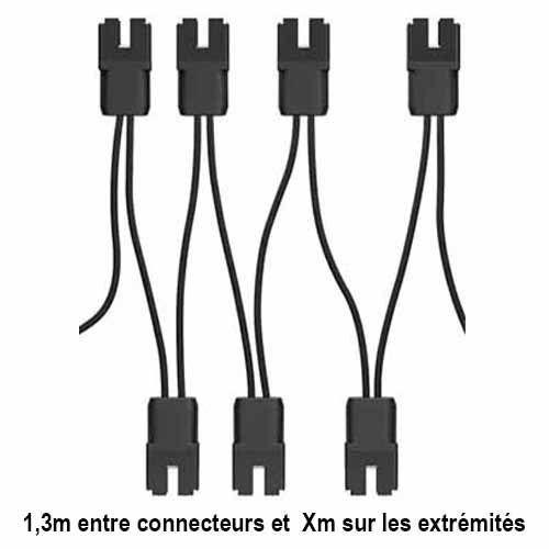 Schéma montrant le montage des connecteurs pour système photovoltaïque